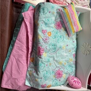 American Girl Colorful Butterfly Bedding Set bed included.